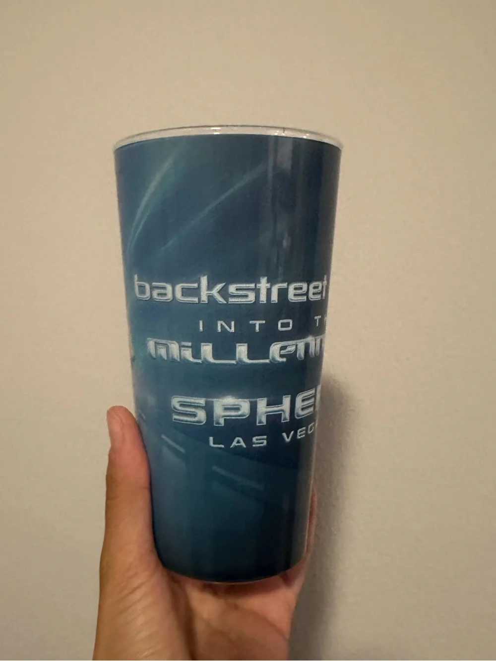 NWT Backstreet Boys Millenium Sphere Blue Cup